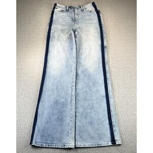 Fashion Nova Baggy Wide Straight Leg New With Tags Women 3/26X33 Blue Jeans Pant